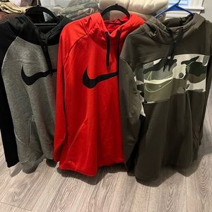 3 Men's Nike Dri-FIT Pullover Hoodie Bundle Size 2X